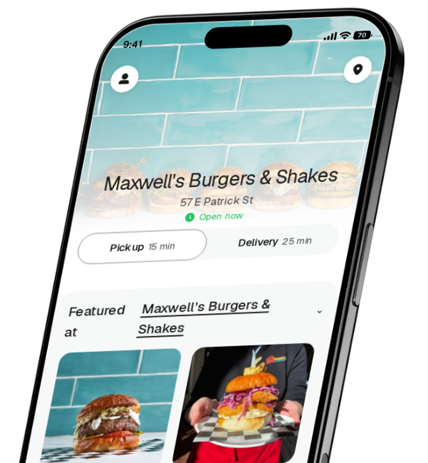 Maxwell's Burgers & Shakes app preview
